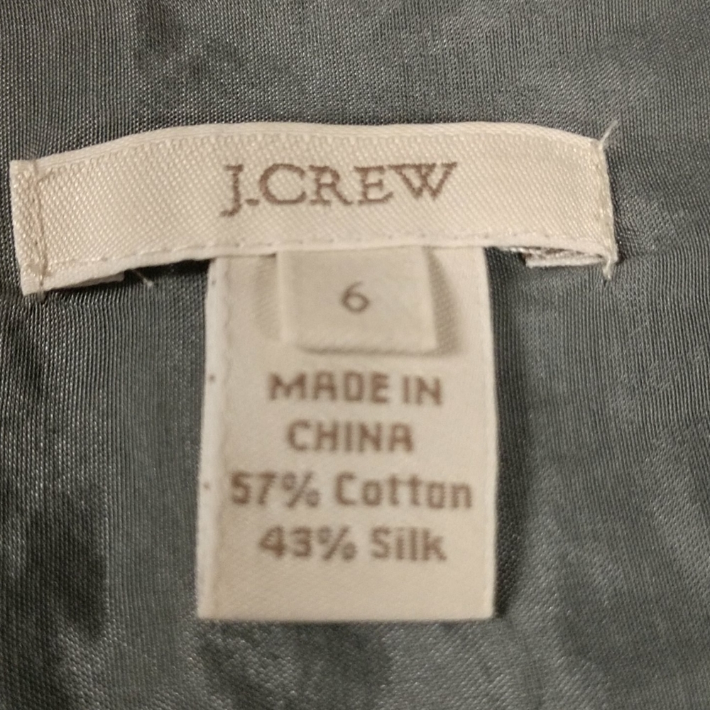 J Crew gray semi-sheer lightweight silk blend top - Picture 5 of 7